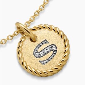 David Yurman Gold and Silver Pendant Necklace